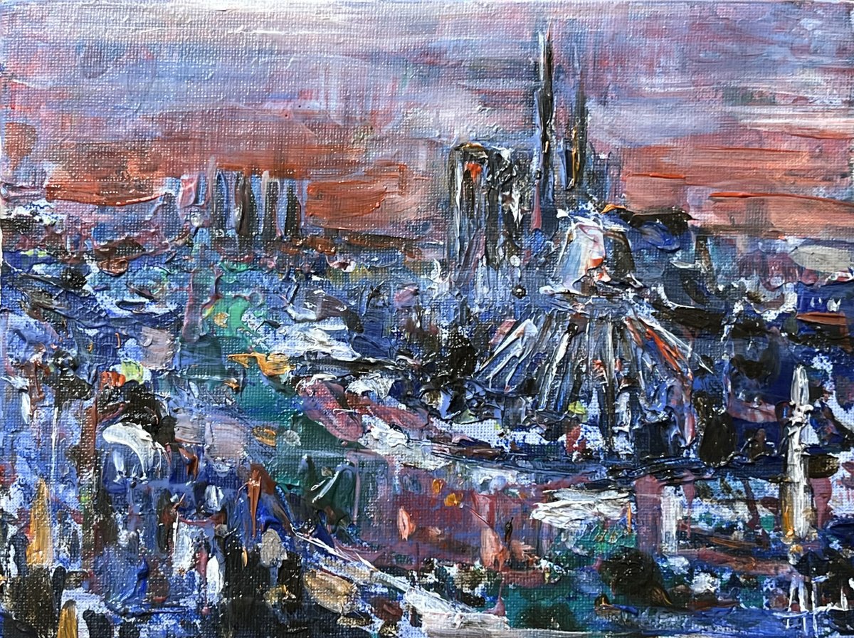 Paris Abstract, By Altin Furxhi, 9 X 7, Artwork For Sale On Artfinder