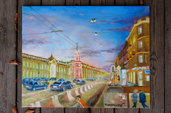 St. Petersburg, Evening Nevskiy Avenue