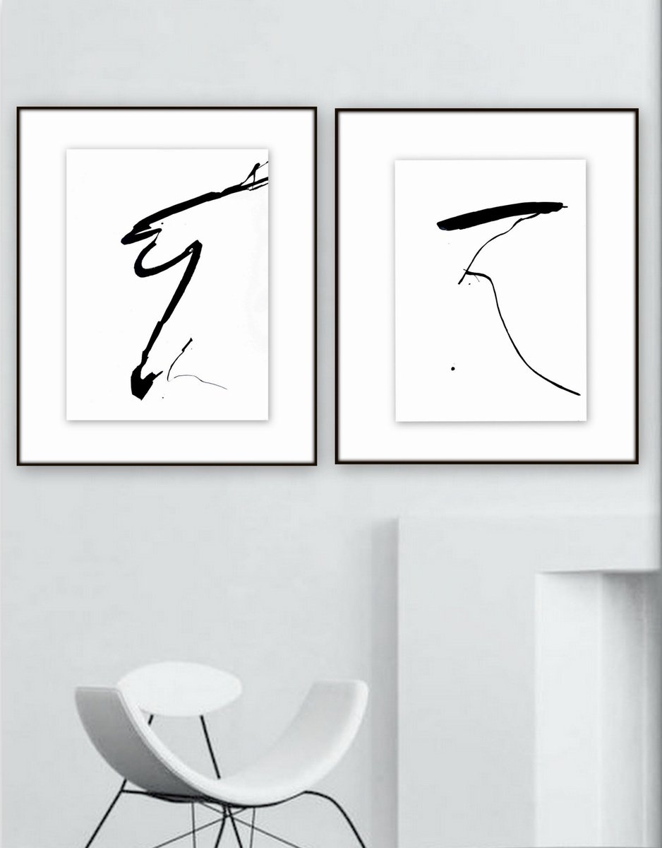 Abstract artwork. Set of 2. by Nadia Moniatis