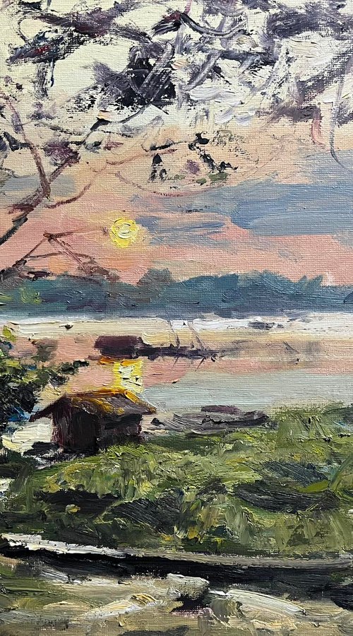 Sunset at Lam Pao Riverside by Sarawut Donrasri