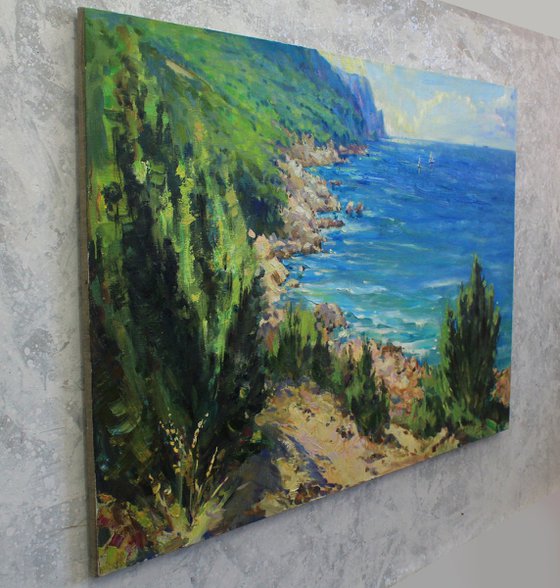 Summer sun over the sea