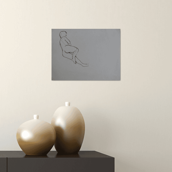 The minimalist nude, life sketch 24x32 cm