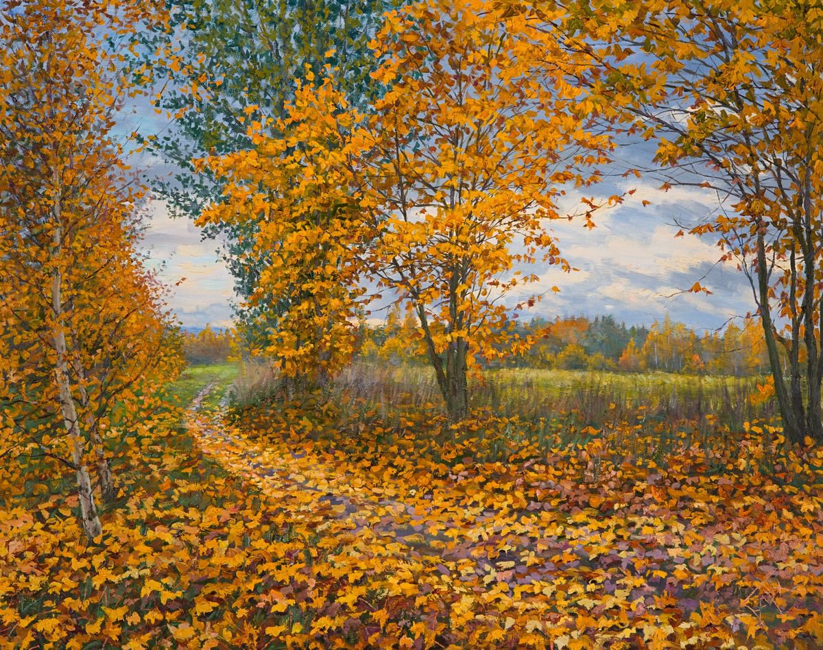 Autumn Alley by Elena Barkhatkova