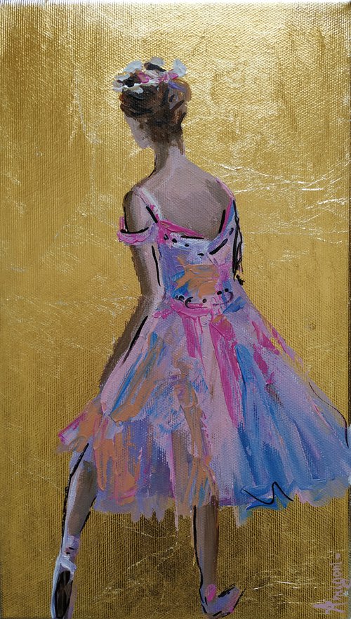 Backstage 7- Ballerina   Painting on Canvas by Antigoni Tziora
