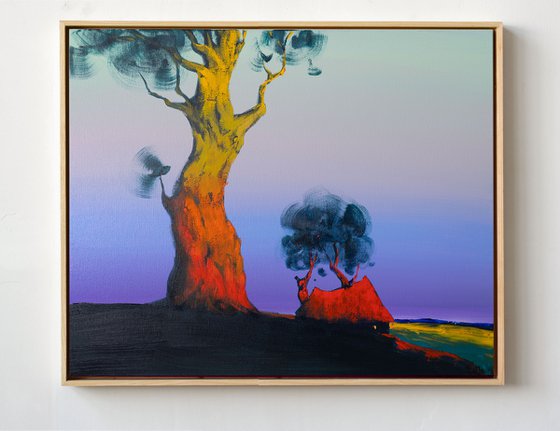 Glowing Tree on Hill