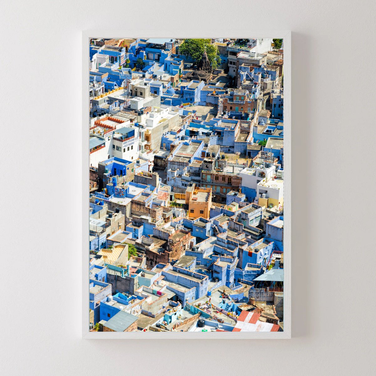 Abstract Cityscapes Photograph By Serge Horta, 8 X 12", The Blue City Ii - (S), Original Artwork