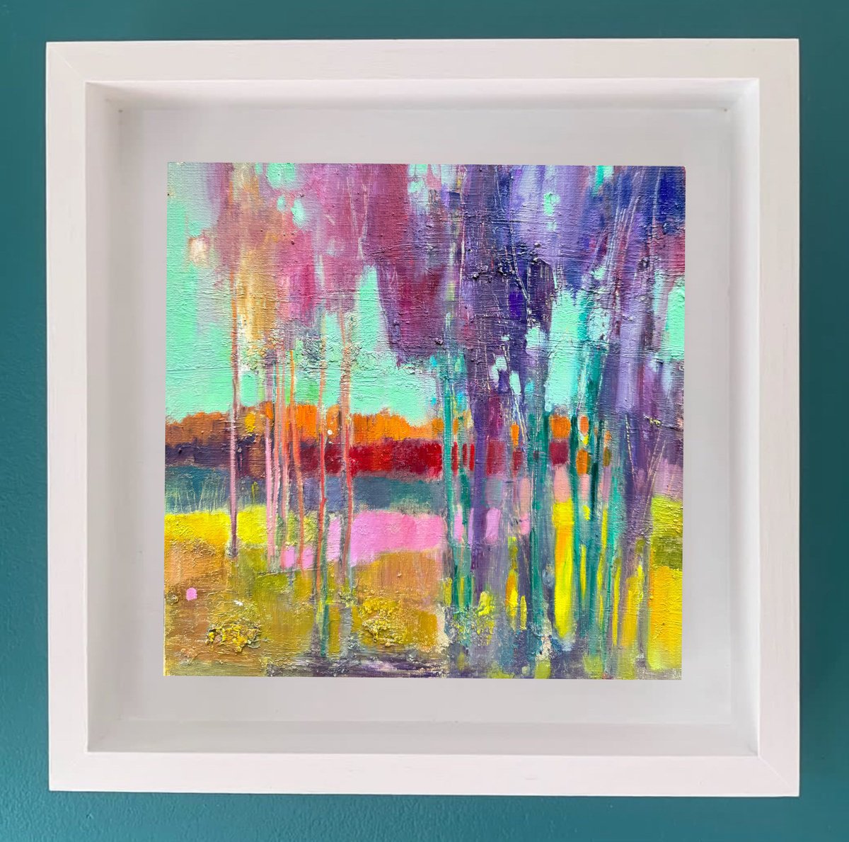 Abstract Oil Painting By Olha Laptieva, 10 X 10", Fun Mood, Original Artwork