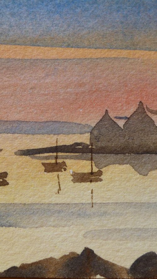 Dublin Bay at Sunset by Maire Flanagan