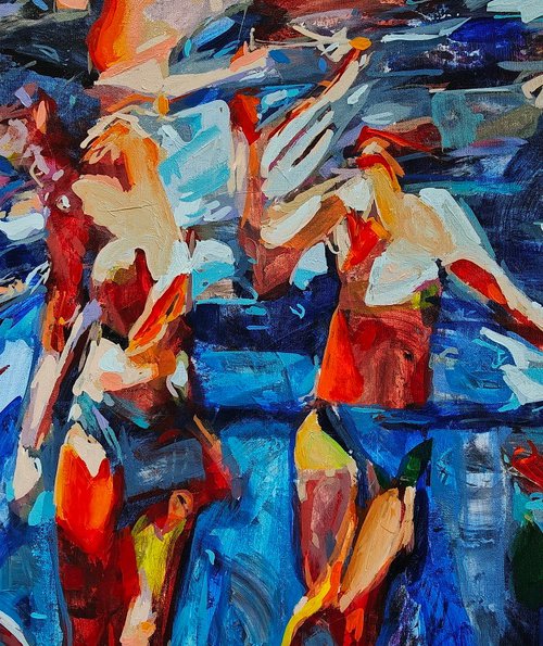 The flowing blue by Daniel Bulimar Henciu