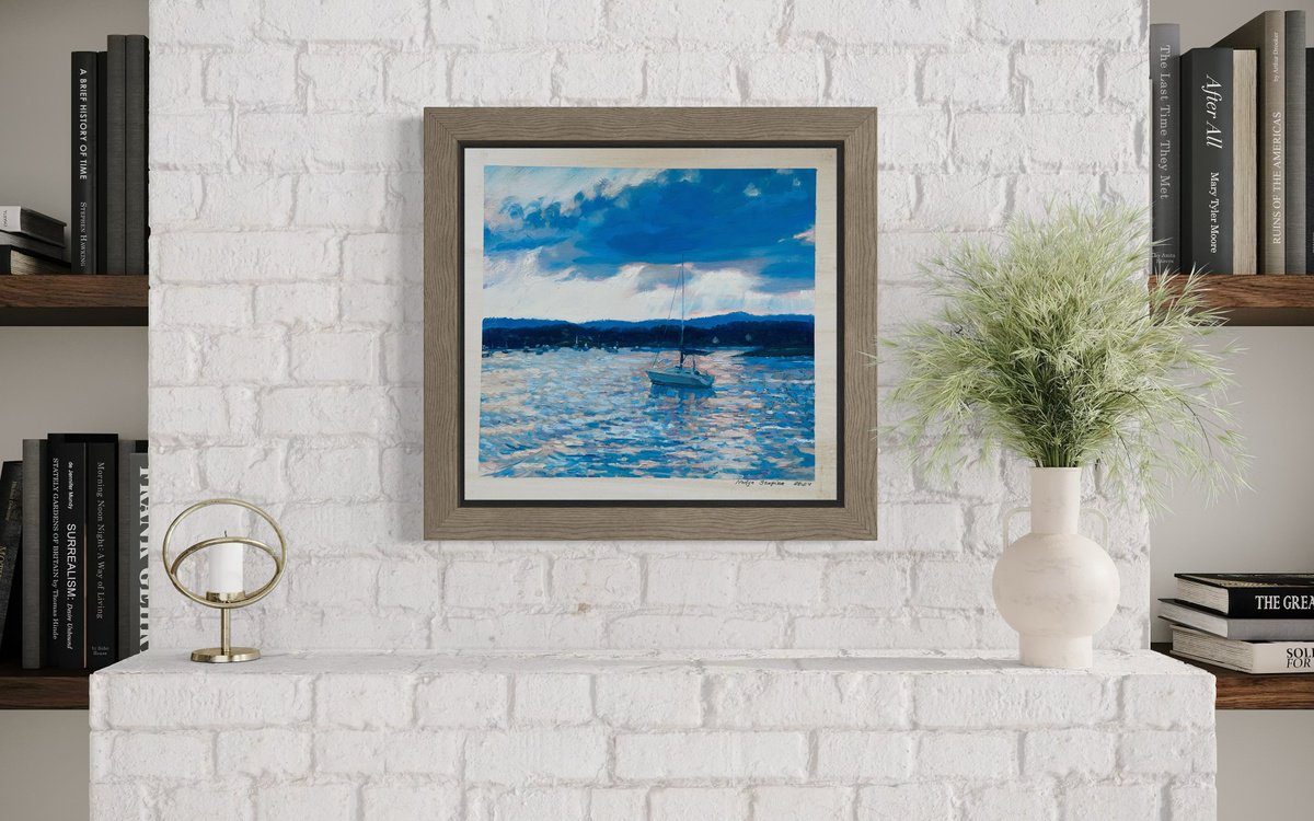 Blue Cloud By Nadezda Stupina, 15 X 14, Artwork For Sale On Artfinder