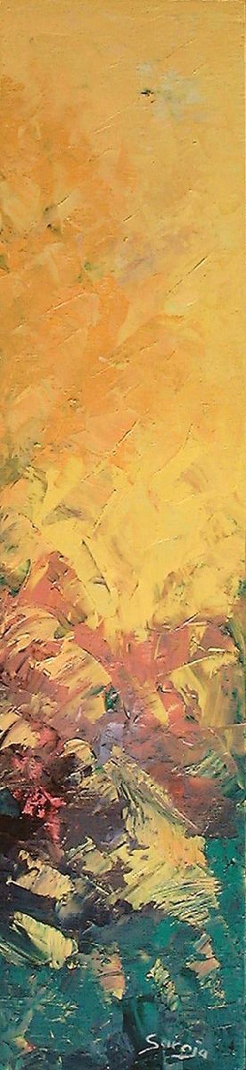 Warm Spring Yellow (ref#:469-H) 15 x 63.7 cm by Saroja La Colorista