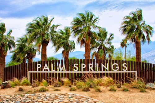WELCOME TO PARADISE Palm Springs CA by William Dey