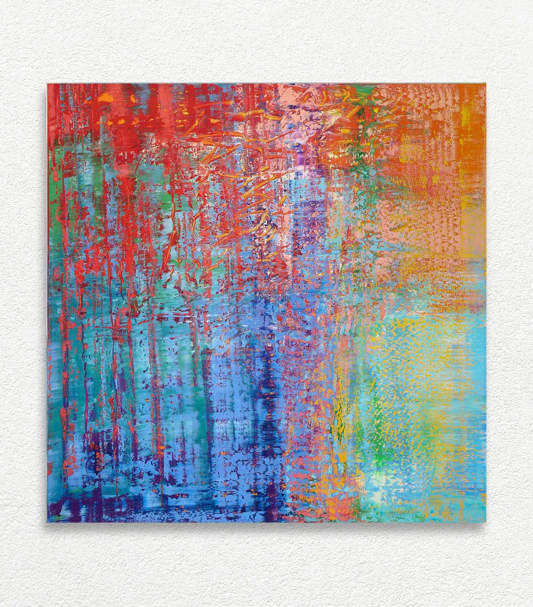 Organic Abstract Oil Painting By Vadim Shamanov, 39 X 39", Epiphany, Original Artwork