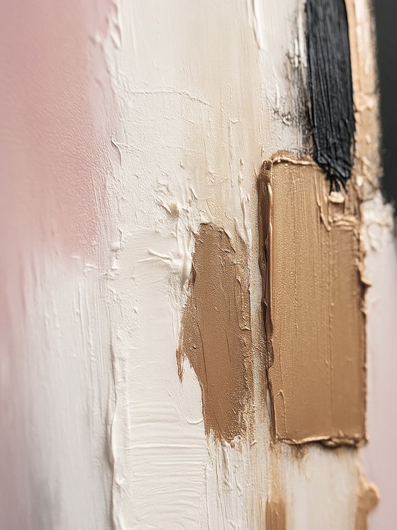 Blush Pink and Gold Abstract