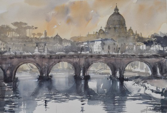 The angels' bridge in Rome (  Ponte Sant'Angelo )