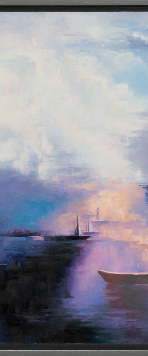 ABSTRACT LANDSCAPE 12 BOATS by Oleksii Vylusk