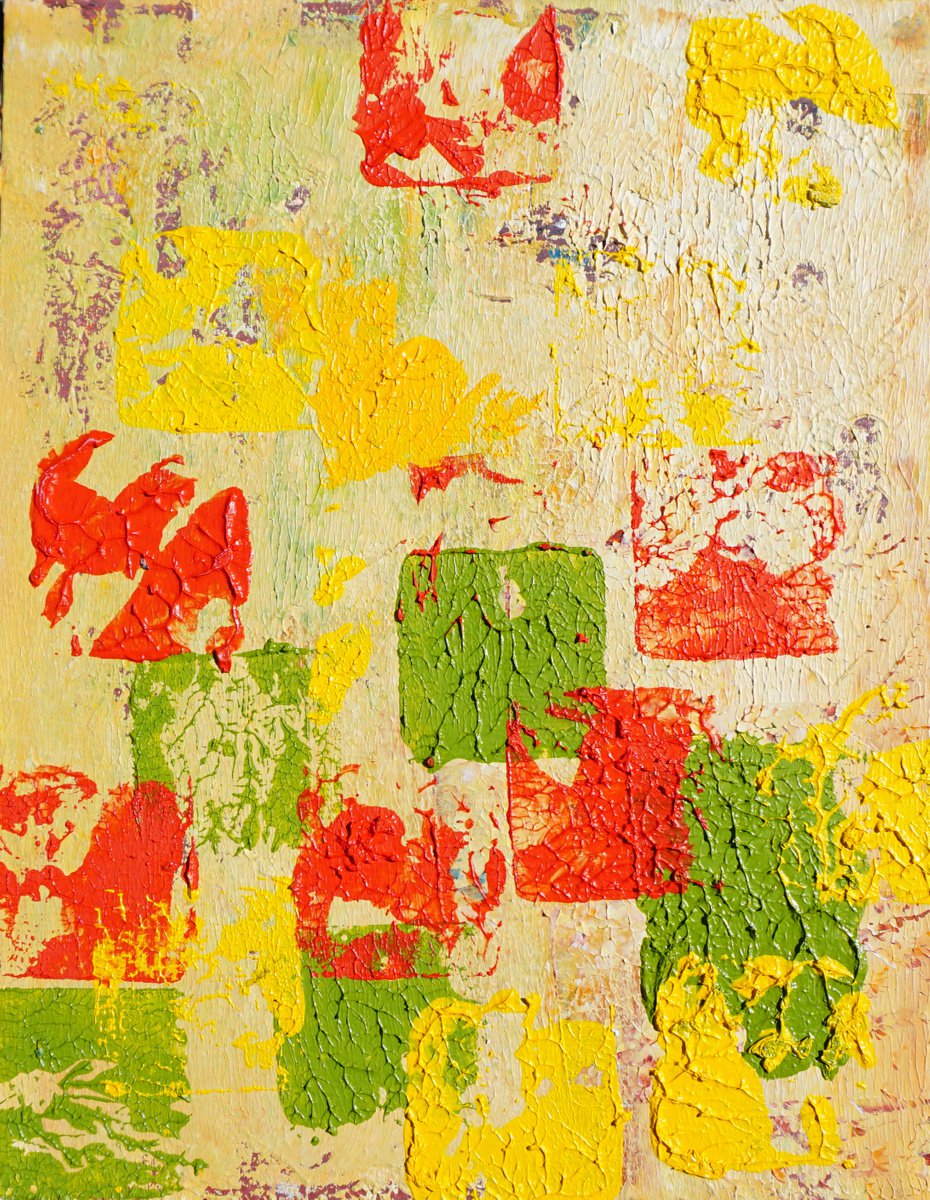 Abstract Oil Painting By Jelena B, 11 X 14, Oh My 11X14In;29X36Cm, Original Artwork