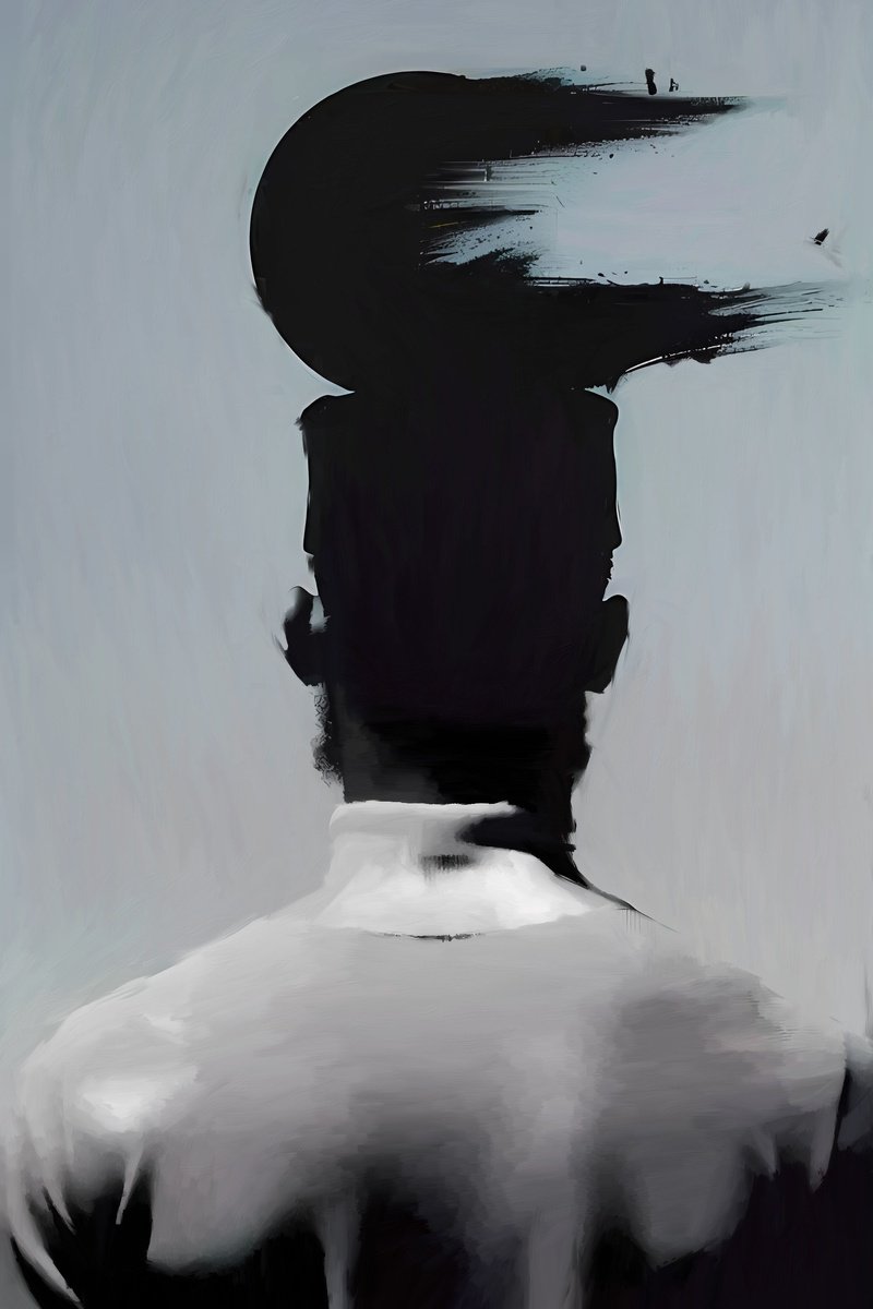 Expressive Portrait Acrylic Painting By Anzhelika Klimina, 20 X 31, Male Portrait N28, Original Artwork