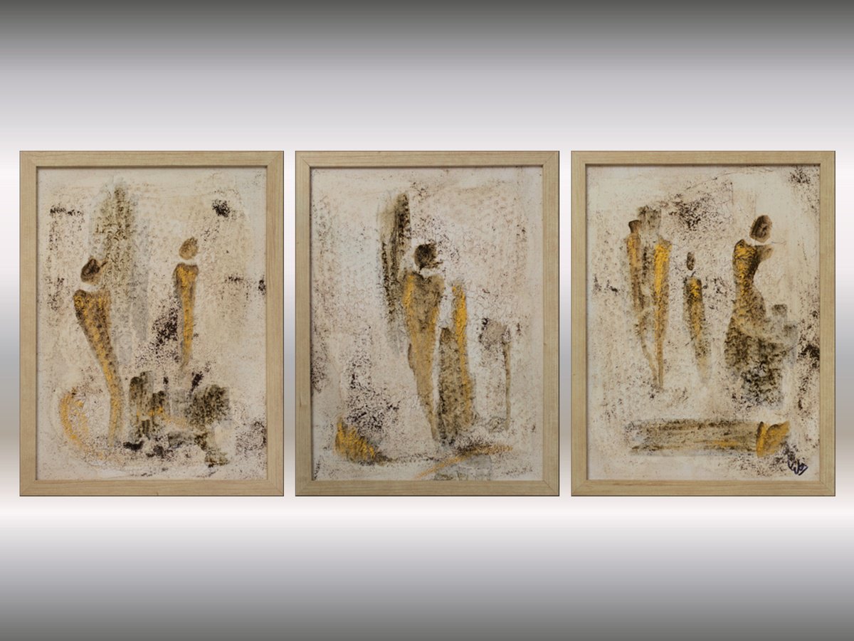 Abstract Acrylic Painting By Edelgard Schroer, 38 X 17, Andere Welten, Original Artwork