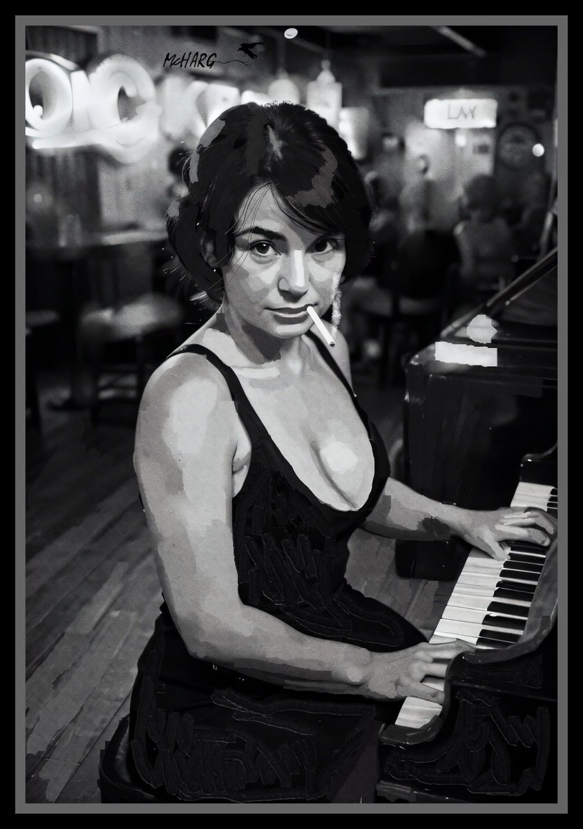 Impressionistic Portrait Painting By Joe Mcharg, 30 X 42, Play It Again Ma