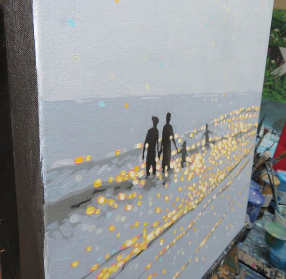 Family beach sparkles