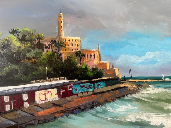 Rainy day in Jaffa port