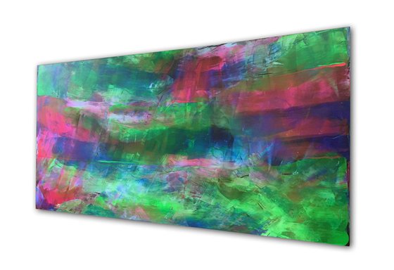 "Joker's Dream" - FREE USA SHIPPING - Original Large PMS Acrylic Painting On Board - 48 x 24 inches