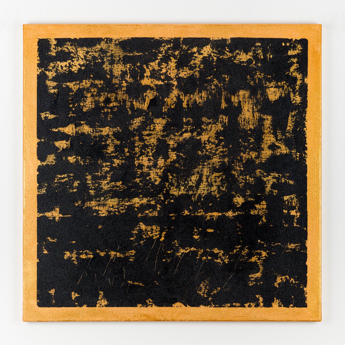 Abstract Acrylic Painting By Radek Smach, 31 X 31", Gold Bj262, Original Artwork