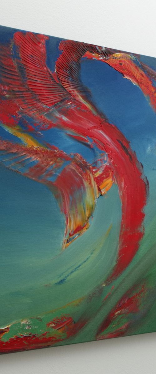 Formless, 40x40 cm, Original abstract painting, oil on canvas by Davide De Palma