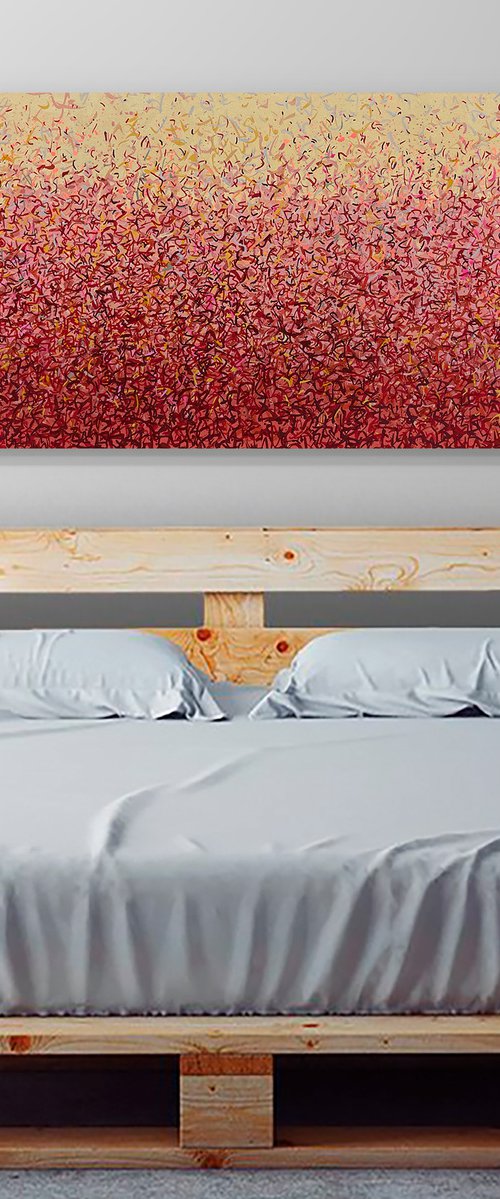 Oondiri Mornings 152 x 61cm acrylic on canvas by George Hall