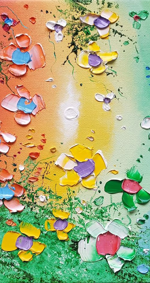 "Rainbow Meadow Flowers in Love" by Phil Broad