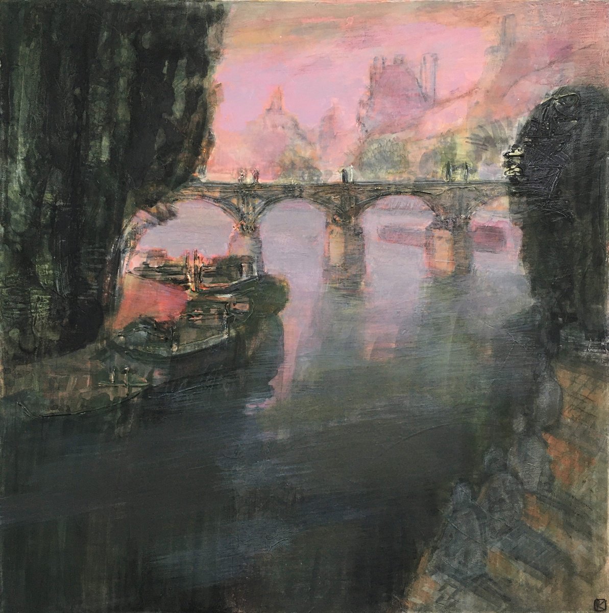 Bridge of Arts at Sunset by Olga Kataeva-Rochford