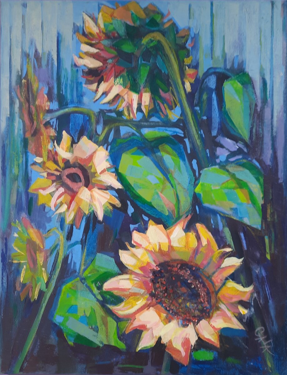 Sunflowers By Galya Koleva, 20 X 26, Artwork For Sale On Artfinder