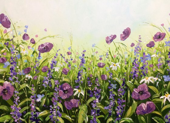 Purple Meadow (floral landscape)