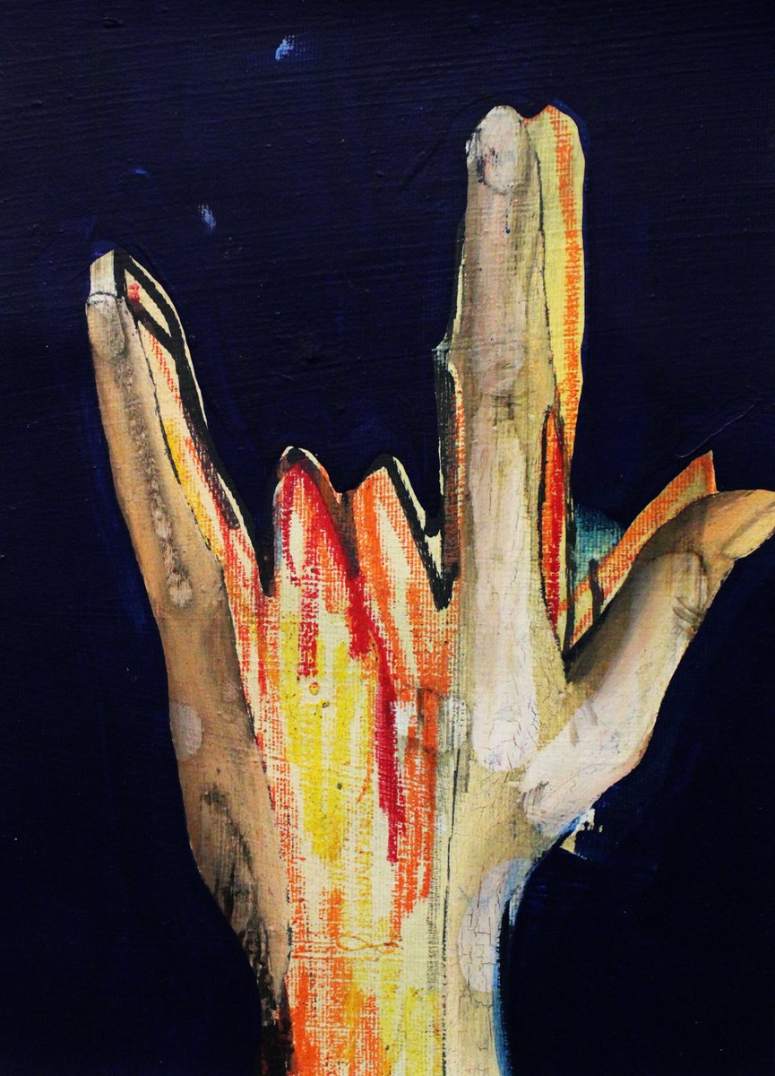 Expressive Animal Oil Painting By Milos Hronec, 8 X 12", Childhood Iii, Original Artwork