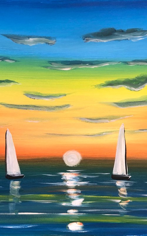 Sunset Sails by Aisha Haider