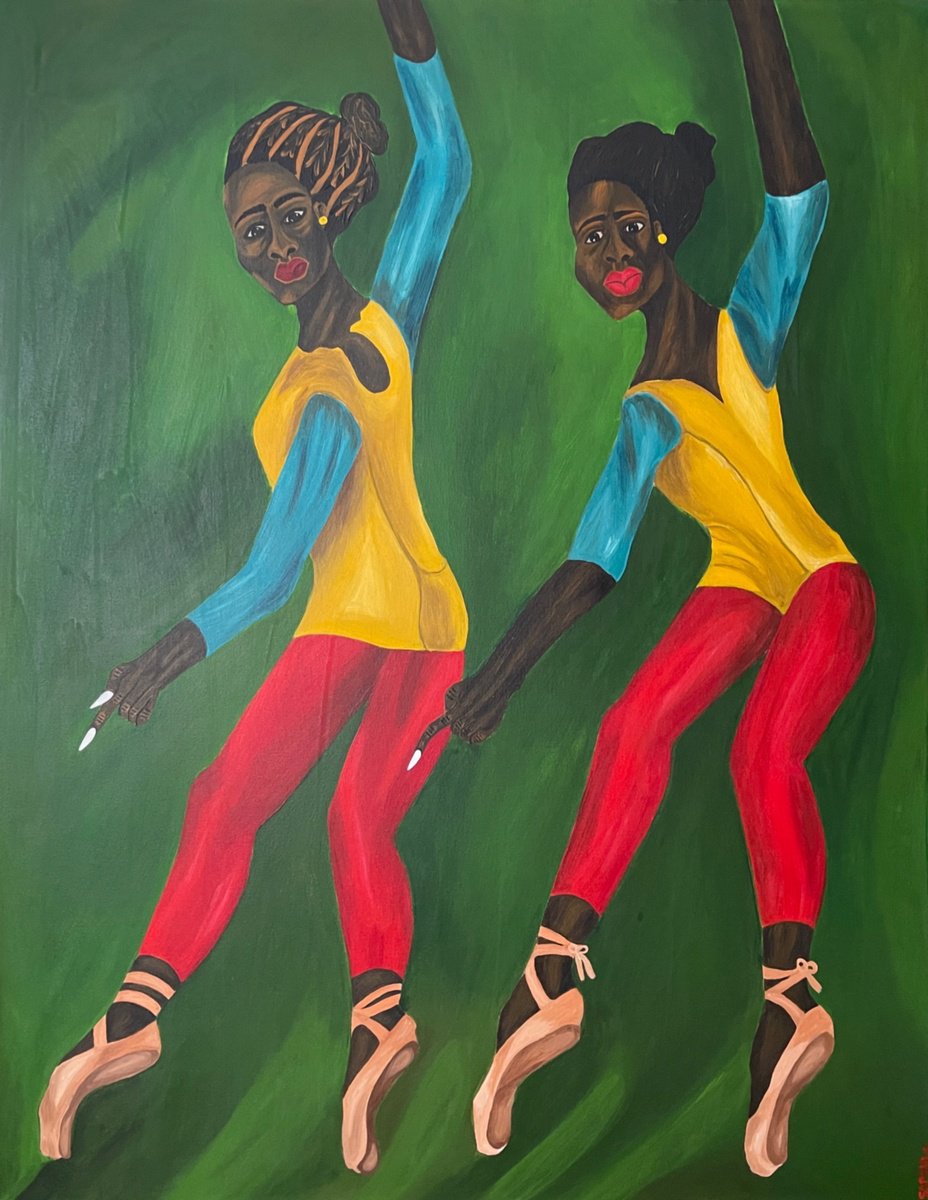 Impressionistic Portrait Acrylic Painting By Sophia Oshodin, 28 X 36", Edges Of Arabesque, Original Artwork