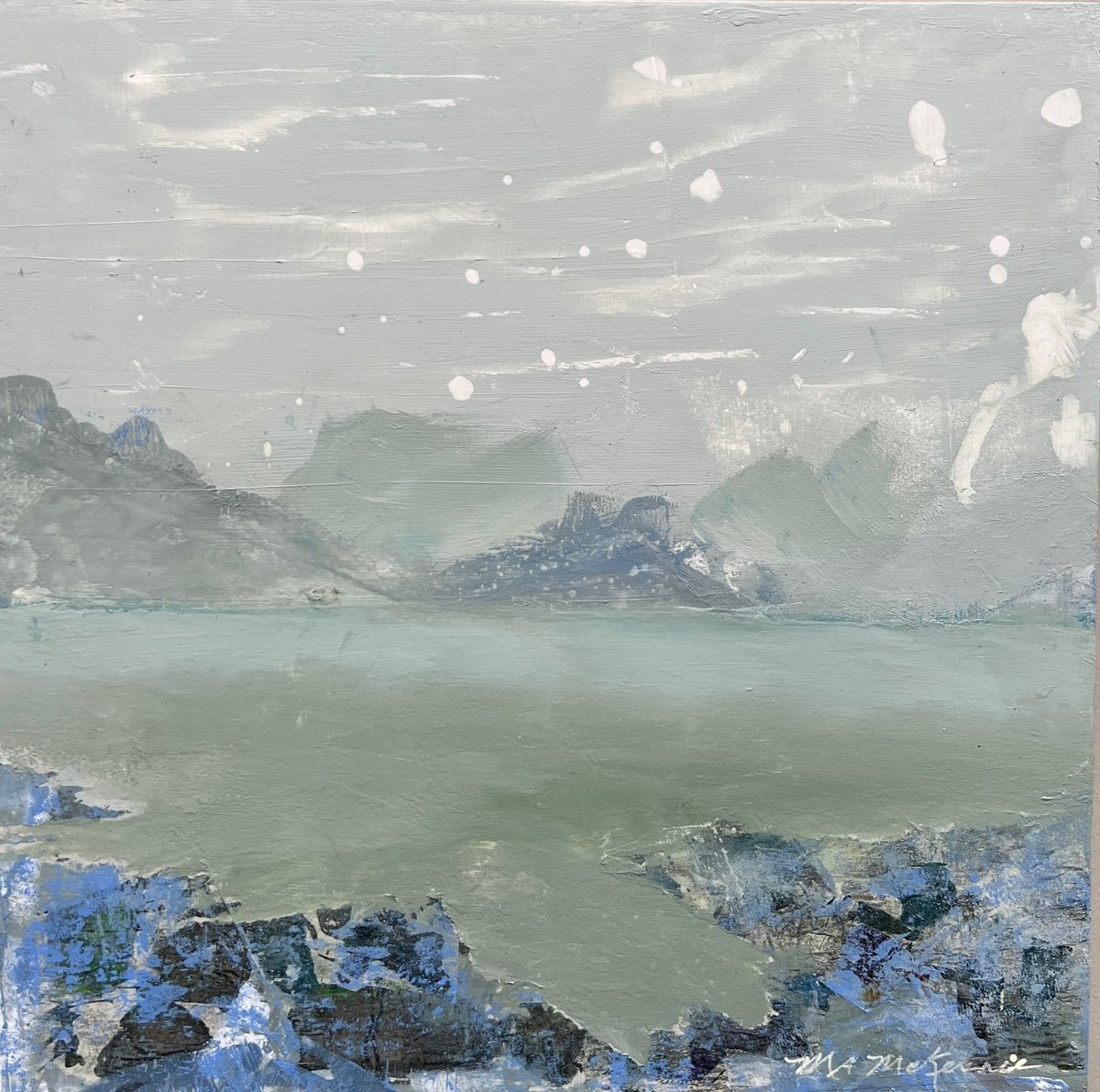  Blue Lagoon By Maryanne Mckernie, 12 X 12, Artwork For Sale On Artfinder