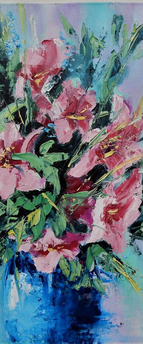 Bouquet of flowers in a vase. by Vita Schagen