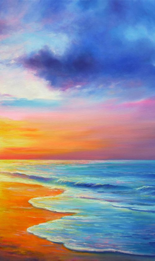 Large seascape painting by Behshad Arjomandi