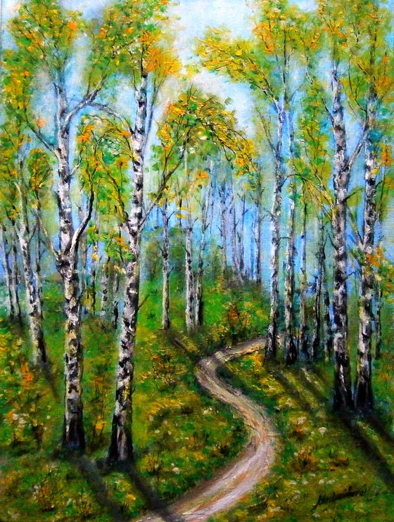 In the birch forest..
