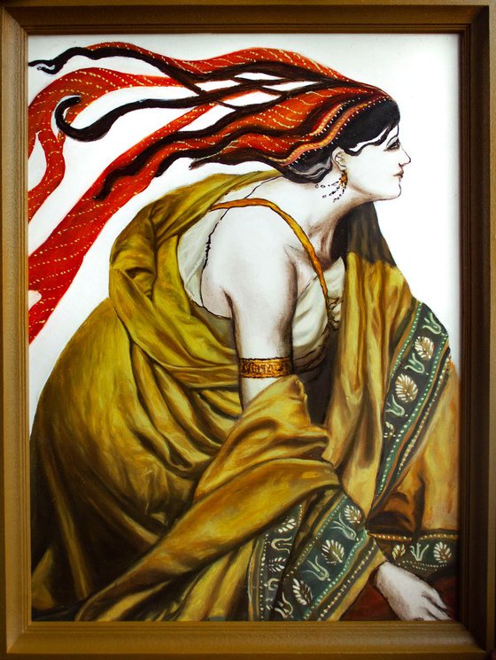 "Wind" , portrait of a girl