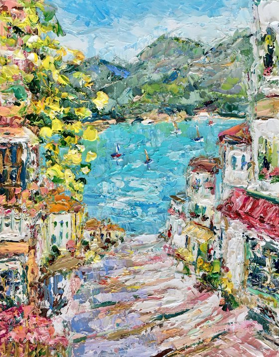 Bellagio village by lake Como