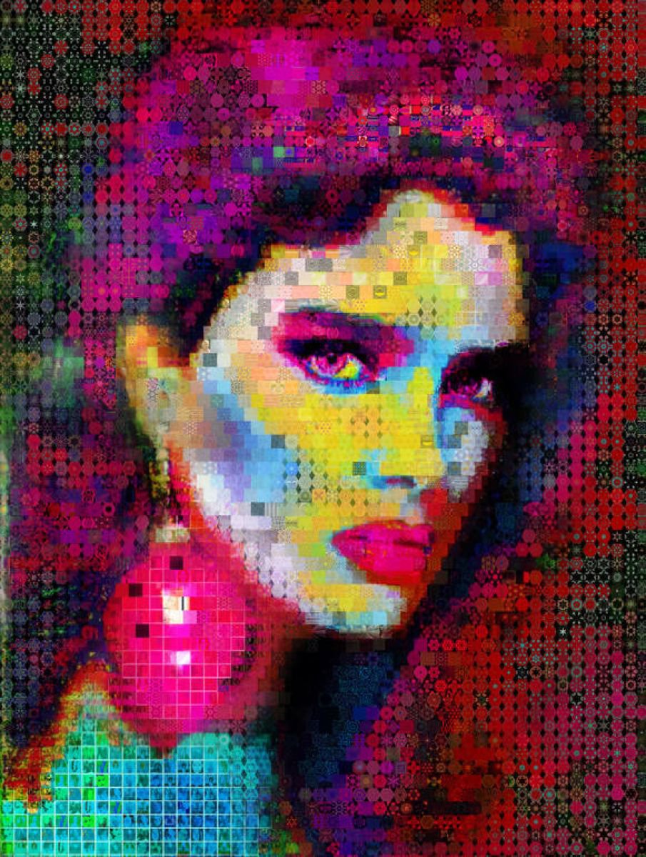 Portrait Painting By John Lijo Bluefish, 60 X 80, The Nymphet-, Original Artwork