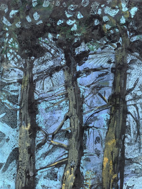 Three Tall Pine Tree by Elizabeth Anne Fox
