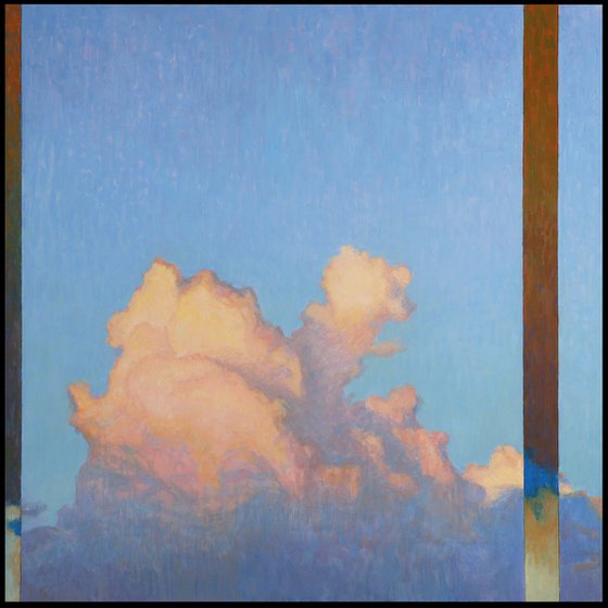 Growing cumulus clouds