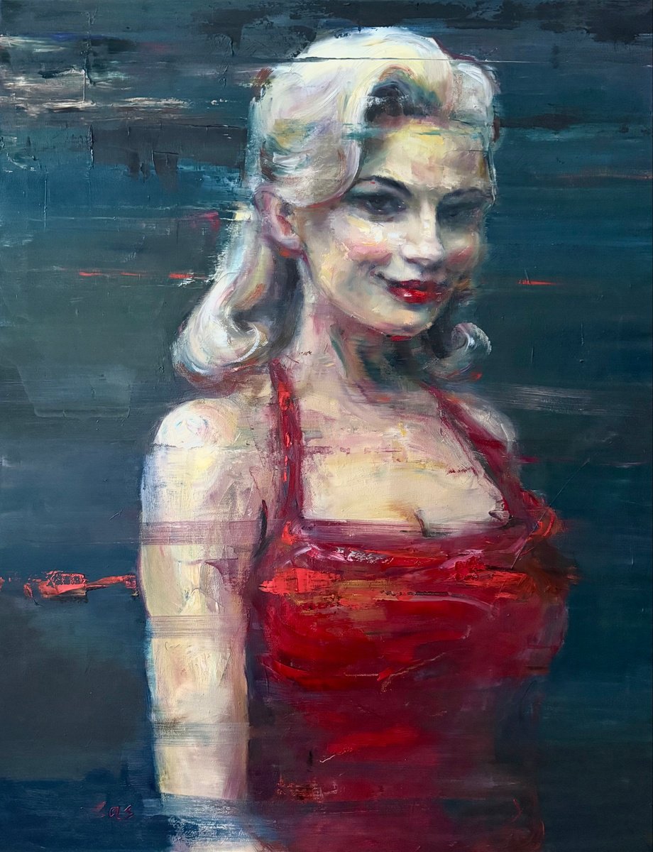 Expressive Oil Painting , Lady Winter By Liubou Sas, 28 X 35, Artwork For Sale On Artfinder