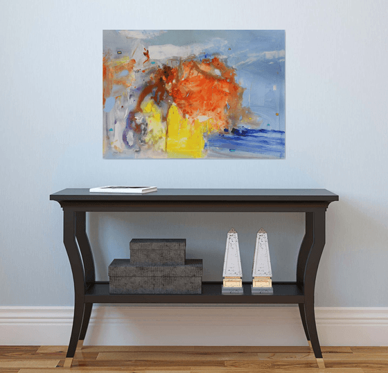 Abstraction Acrylic Painting Original on Canvas Fine Art Modern