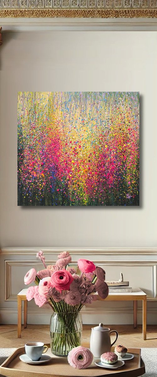 Summer Meadow - Small Pink by Bogdana Antoniuk