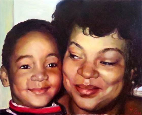 Commission Protrait of Aunt Sandy and Son